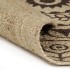 Alfombra de yute tejida a mano estampado marrón oscuro 150