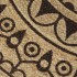 Alfombra de yute tejida a mano estampado marrón oscuro 150