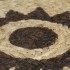 Alfombra de yute tejida a mano estampado marrón oscuro 150