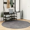 Alfombra de pelo corto suave lavable HUARTE antracita Ø 160 cm