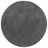 Alfombra de pelo corto suave lavable HUARTE antracita Ø 160