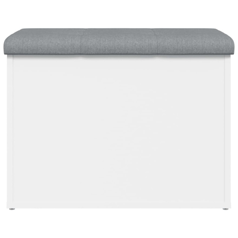 Banco con almacenaje madera de ingeniería blanco 62x42x45