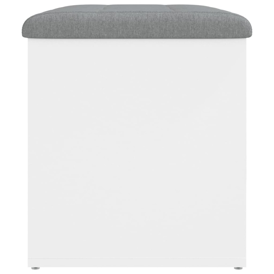 Banco con almacenaje madera de ingeniería blanco 62x42x45