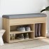 Banco zapatero madera de ingeniería roble Sonoma 82x32x45,5