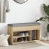 Banco zapatero madera de ingeniería roble Sonoma 82x32x45,5