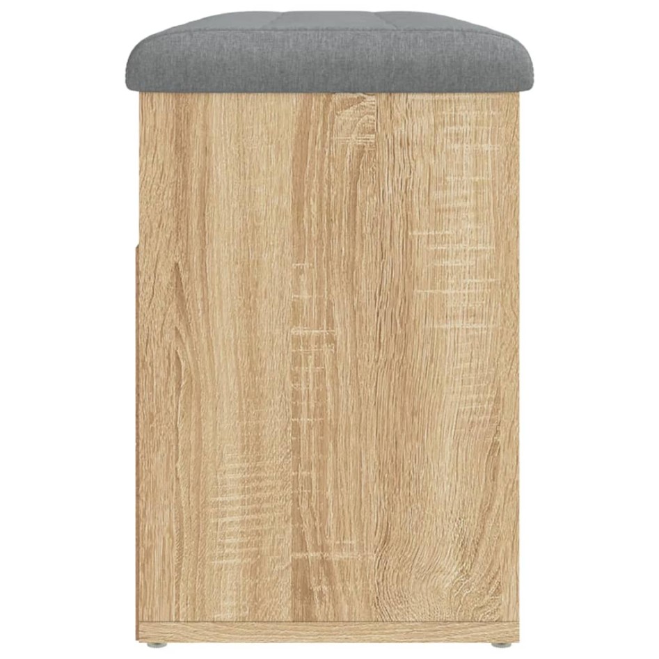 Banco zapatero madera de ingeniería roble Sonoma 82x32x45,5