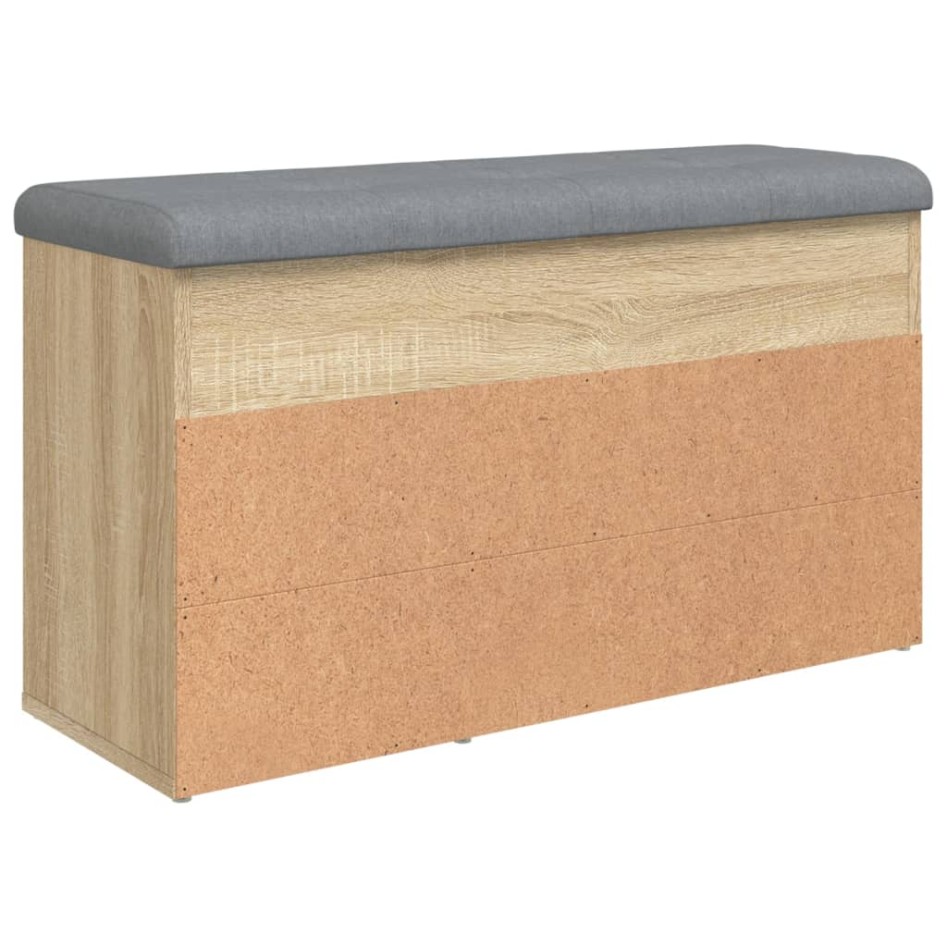 Banco zapatero madera de ingeniería roble Sonoma 82x32x45,5