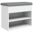 Banco zapatero madera de ingeniería blanco 62x32x50