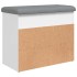 Banco zapatero madera de ingeniería blanco 62x32x50