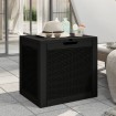 Caja de almacenaje de jardín polipropileno negra 55,5x43x53 cm
