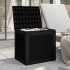 Caja de almacenaje de jardín polipropileno negra 55,5x43x53