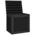 Caja de almacenaje de jardín polipropileno negra 55,5x43x53