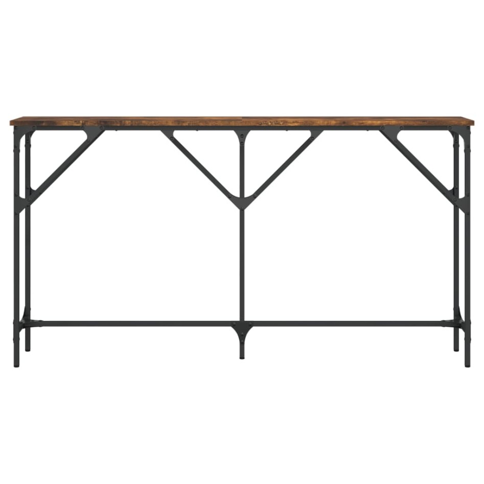 Mesa consola madera de ingeniería roble ahumado 140x23x75
