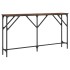 Mesa consola madera de ingeniería roble ahumado 140x23x75