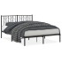 Estructura cama sin colchón con cabecero metal negro 135x190