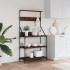 Estantería de cocina con ganchos madera ingeniería marrón