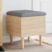 Banco con almacenaje madera ingeniería roble Sonoma 42x42x46 cm