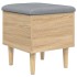 Banco con almacenaje madera ingeniería roble Sonoma 42x42x46