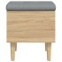 Banco con almacenaje madera ingeniería roble Sonoma 42x42x46