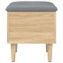 Banco con almacenaje madera ingeniería roble Sonoma 42x42x46