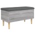 Banco con almacenaje madera ingeniería gris Sonoma 82x42x46