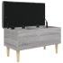 Banco con almacenaje madera ingeniería gris Sonoma 82x42x46