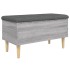 Banco con almacenaje madera ingeniería gris Sonoma 82x42x46