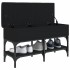 Banco zapatero madera de ingeniería negro 82x32x45
