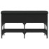 Banco zapatero madera de ingeniería negro 82x32x45