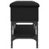 Banco zapatero madera de ingeniería negro 82x32x45