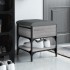 Banco zapatero madera de ingeniería gris Sonoma 42x42x45