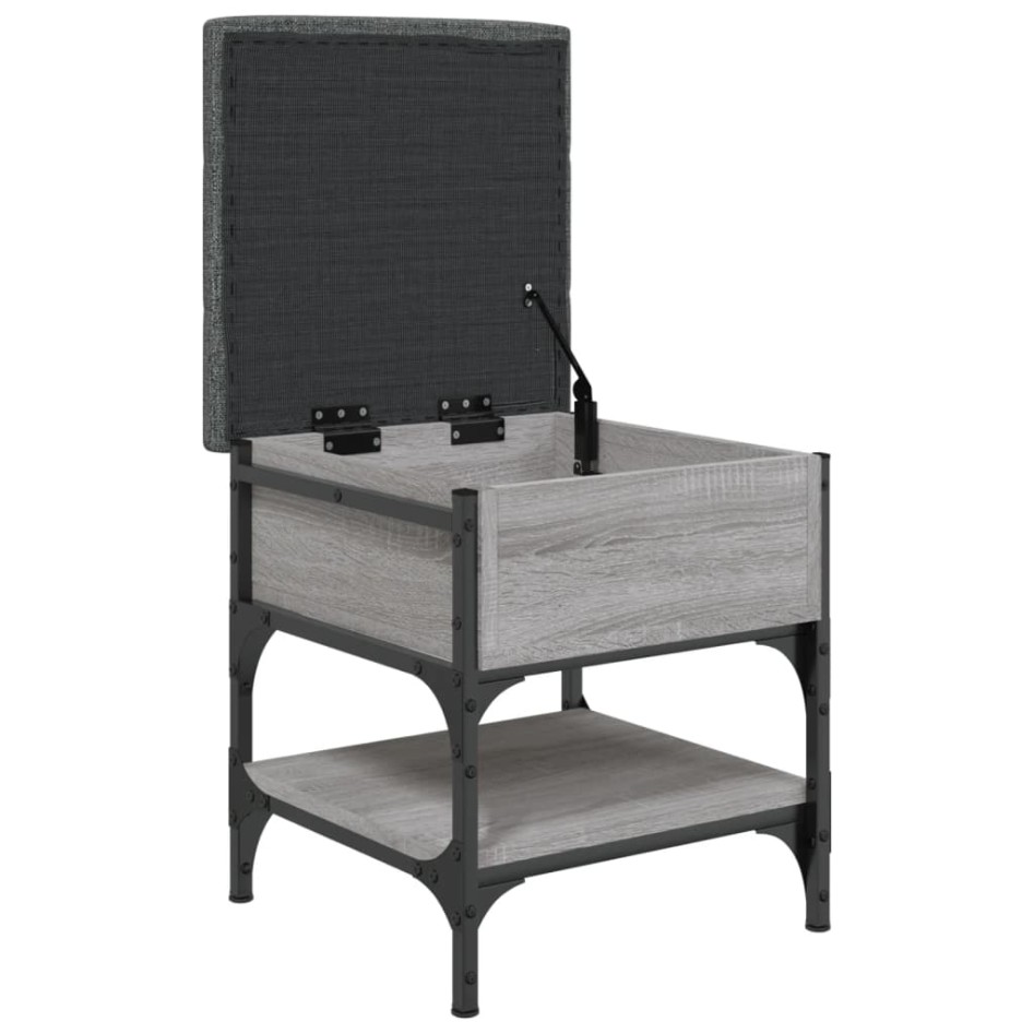 Banco zapatero madera de ingeniería gris Sonoma 42x42x45