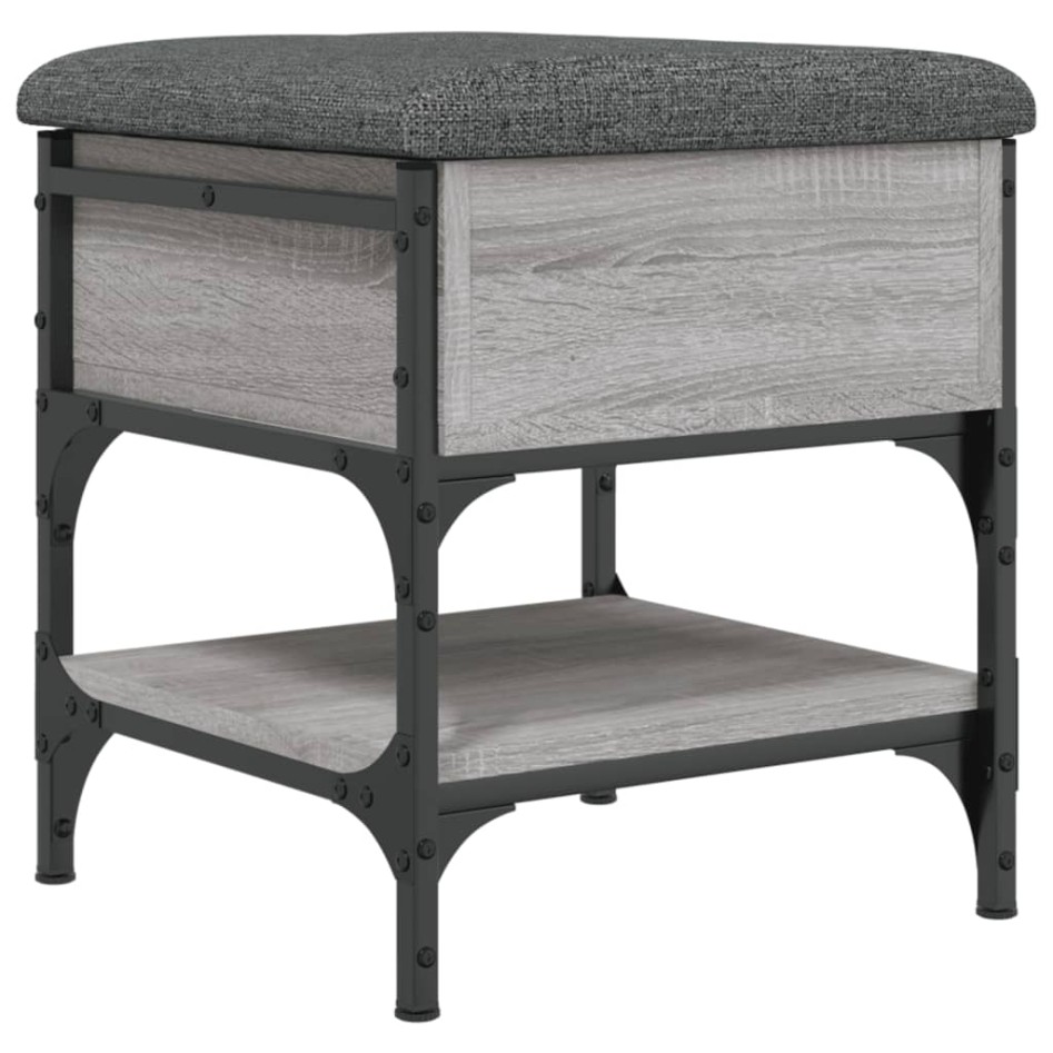 Banco zapatero madera de ingeniería gris Sonoma 42x42x45