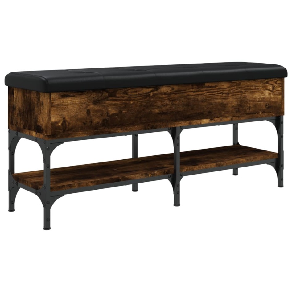 Banco zapatero madera de ingeniería roble ahumado 102x32x45