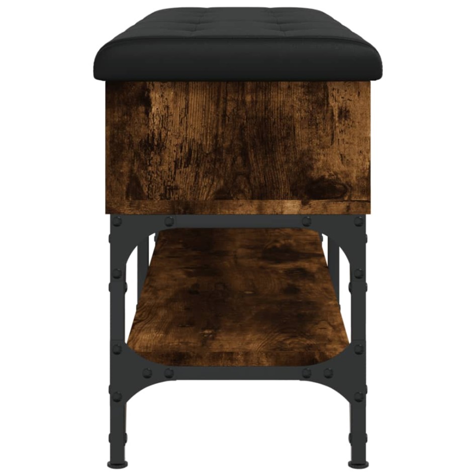 Banco zapatero madera de ingeniería roble ahumado 102x32x45