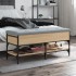 Banco zapatero madera de ingeniería roble Sonoma 102x42x45