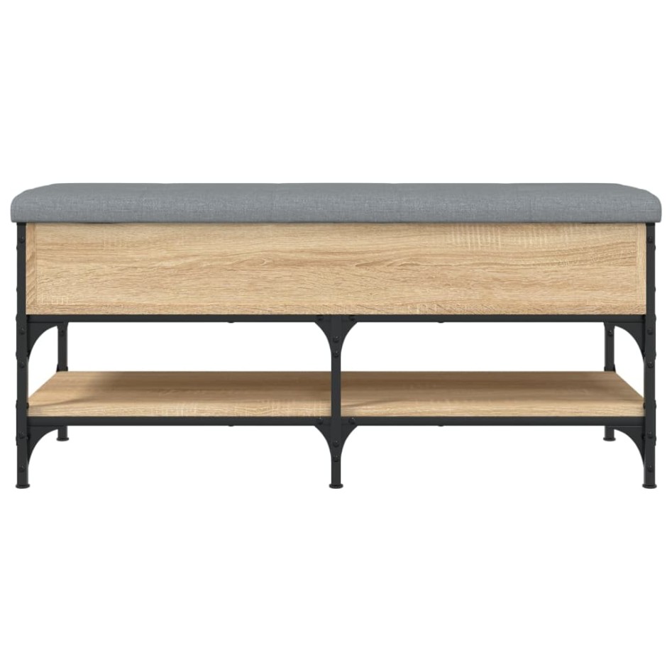 Banco zapatero madera de ingeniería roble Sonoma 102x42x45