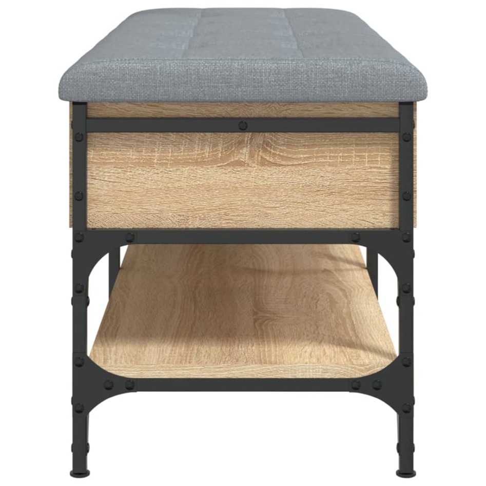 Banco zapatero madera de ingeniería roble Sonoma 102x42x45