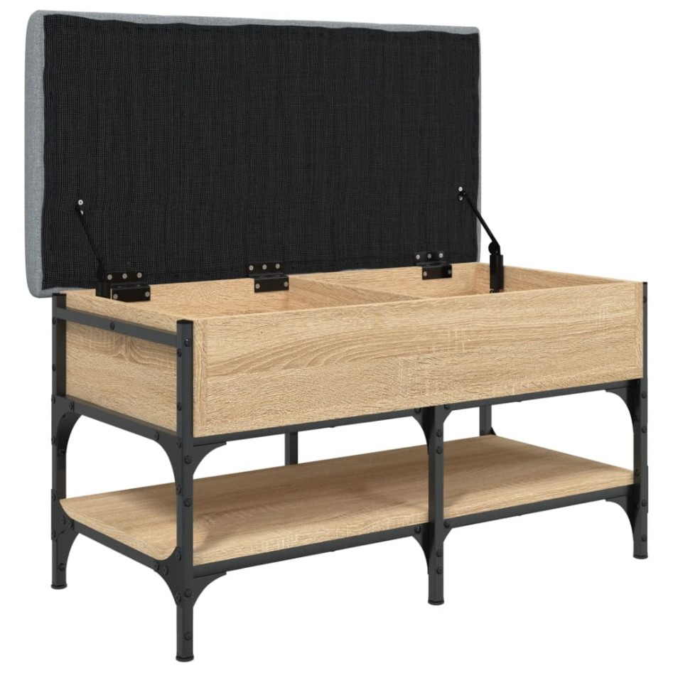 Banco zapatero madera de ingeniería roble Sonoma 82x42x45