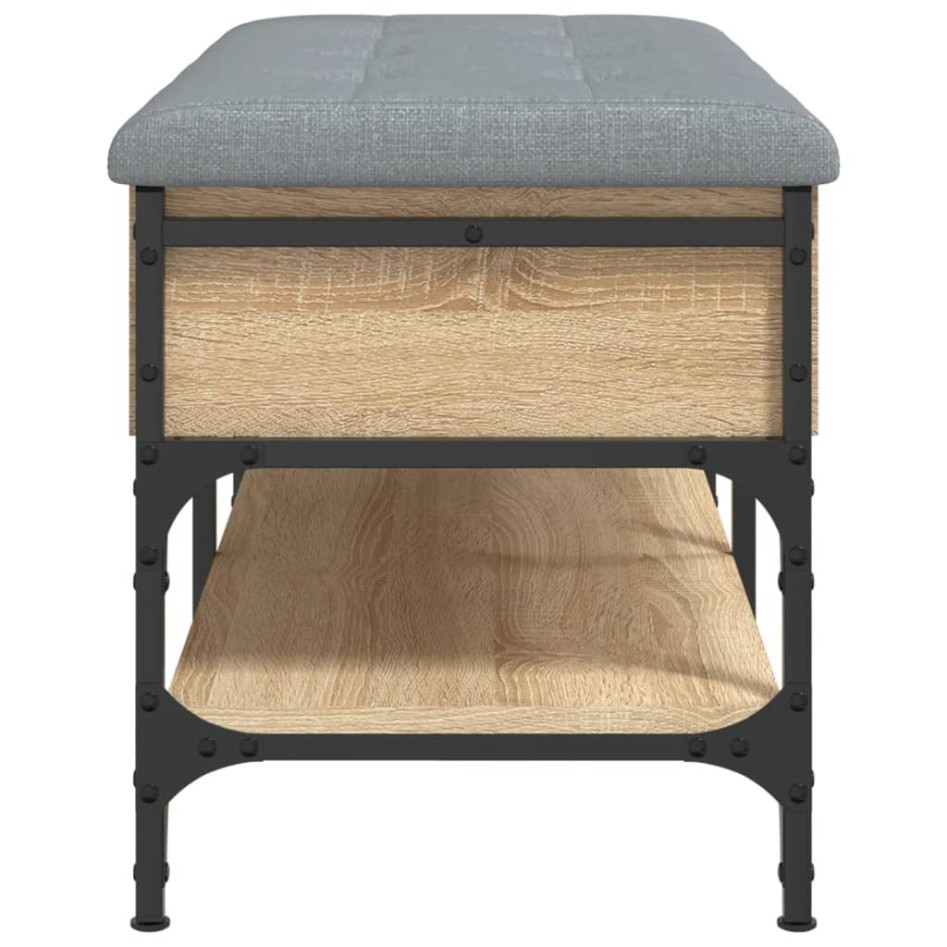 Banco zapatero madera de ingeniería roble Sonoma 82x42x45