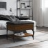 Banco zapatero madera de ingeniería marrón roble 62x42x45