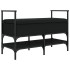 Banco zapatero madera de ingeniería negro 85,5x42x57,5