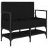 Banco zapatero madera de ingeniería negro 85,5x42x57,5