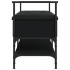 Banco zapatero madera de ingeniería negro 85,5x42x57,5