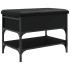 Banco zapatero madera de ingeniería negro 62x42x45