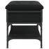 Banco zapatero madera de ingeniería negro 62x42x45