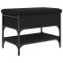 Banco zapatero madera de ingeniería negro 62x42x45