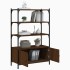 Librería 3 estantes madera ingeniería marrón 70x30x109,5