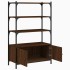 Librería 3 estantes madera ingeniería marrón 70x30x109,5
