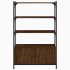 Librería 3 estantes madera ingeniería marrón 70x30x109,5